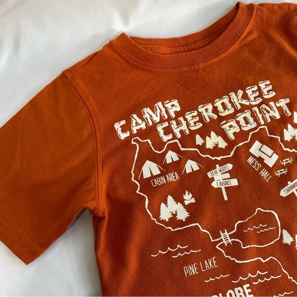 Toughskins Kids Camp Cherokee Point Burnt Orange Short Sleeve Tee - Picture 2 of 8